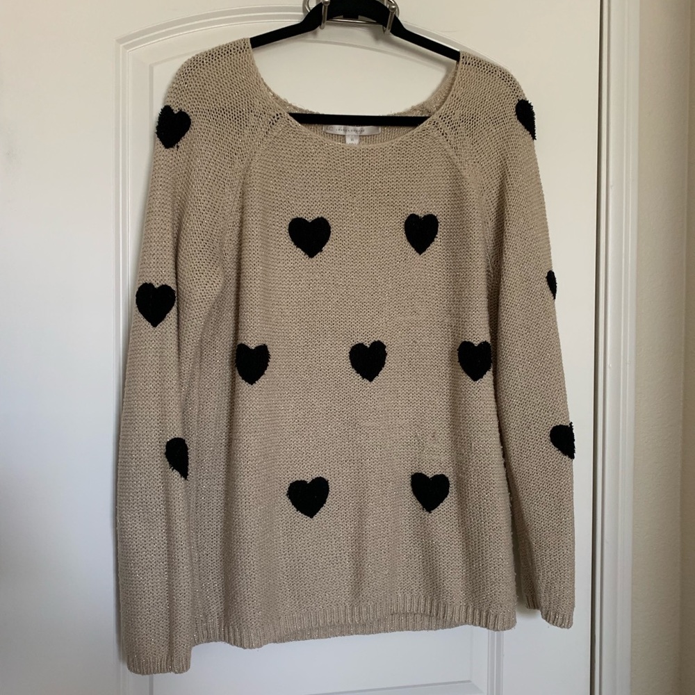 Knitted heart sweater